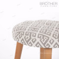 Home goods fabric cover round modern footstool ottoman